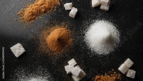 Top view of assorted sugar ...