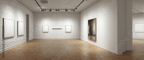 Museum interior with light ...