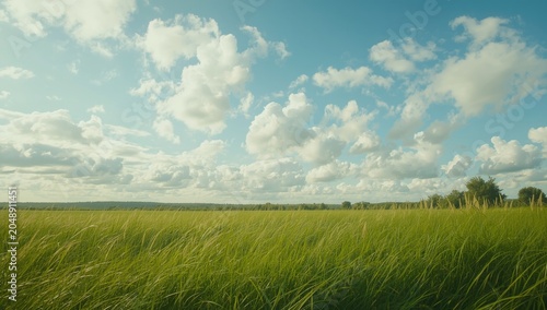 Peaceful meadow scene showc...
