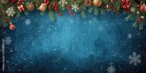 Winter holiday themed empty...