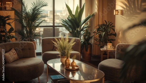 Inviting living area with p...