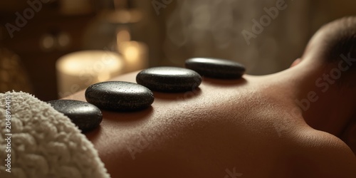 Detailed view of hot stone ...