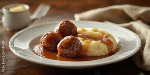 Home style meatballs paired...