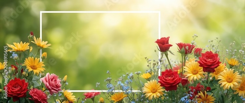 Landscape frame mockup with...