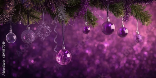 Ornate purple holiday backg...
