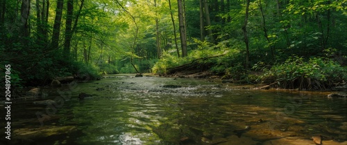 Gentle stream moving quietl...