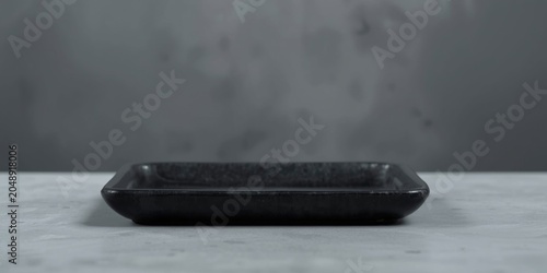 Profile view of a blank rec...