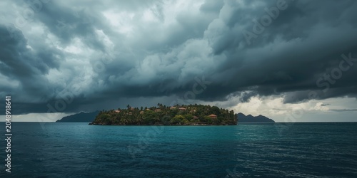 Menacing clouds gathering a...