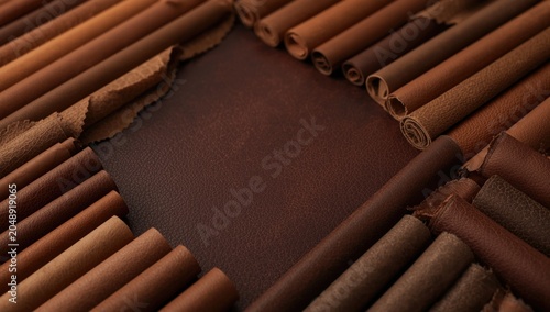 Natural leather swatches ro...