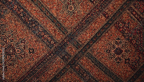 Textile featuring colorful ...
