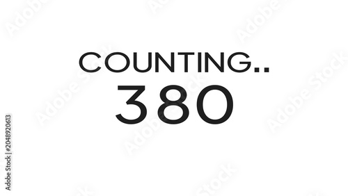 Business counting number text illustration. Increase counting money text.