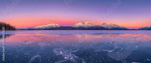 Quiet mountain panorama wit...