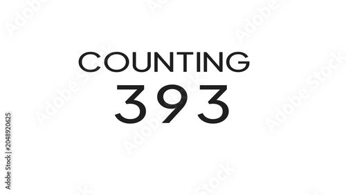 Business counting number text illustration. Increase counting money text.