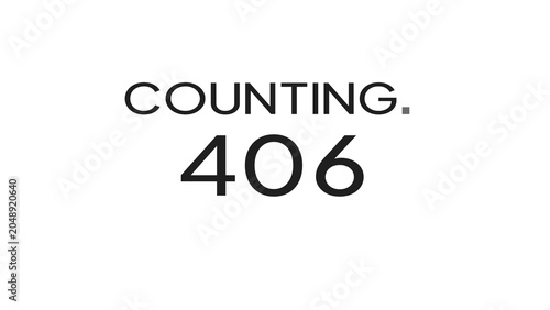 Business counting number text illustration. Increase counting money text.