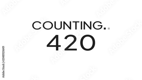 Business counting number text illustration. Increase counting money text.