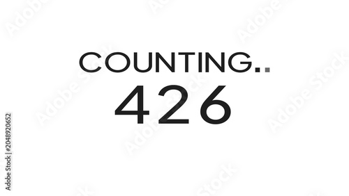 Business counting number text illustration. Increase counting money text.
