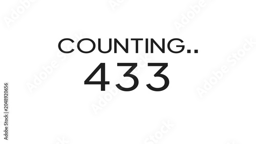 Business counting number text illustration. Increase counting money text.