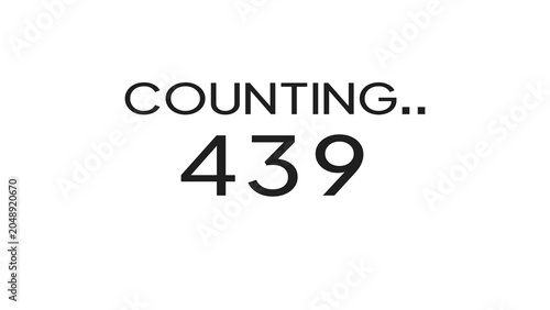 Business counting number text illustration. Increase counting money text.