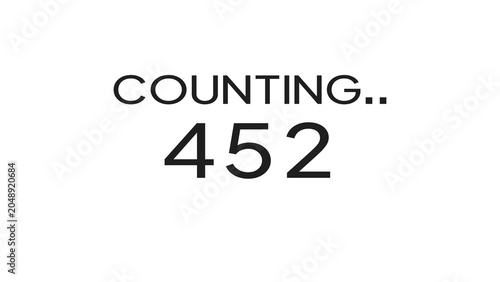 Business counting number text illustration. Increase counting money text.