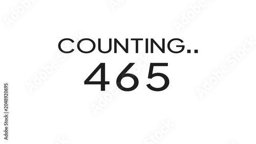 Business counting number text illustration. Increase counting money text.