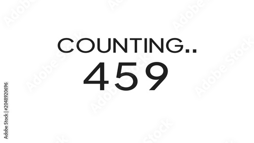 Business counting number text illustration. Increase counting money text.