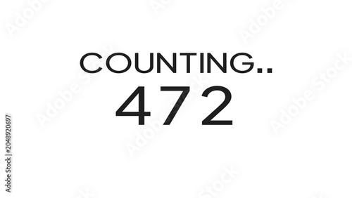Business counting number text illustration. Increase counting money text.