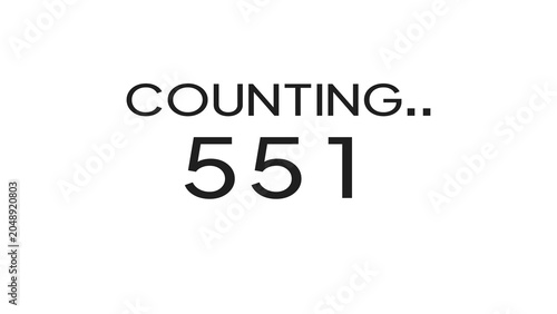 Business counting number text illustration. Increase counting money text.