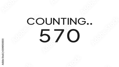 Business counting number text illustration. Increase counting money text.