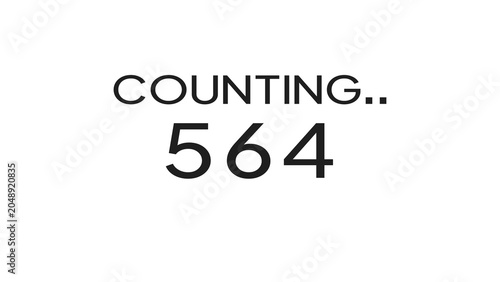Business counting number text illustration. Increase counting money text.