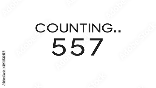 Business counting number text illustration. Increase counting money text.