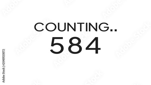 Business counting number text illustration. Increase counting money text.