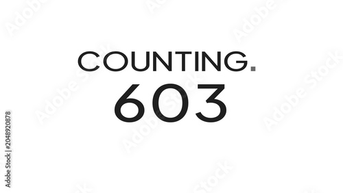 Business counting number text illustration. Increase counting money text.