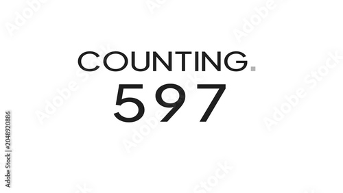 Business counting number text illustration. Increase counting money text.