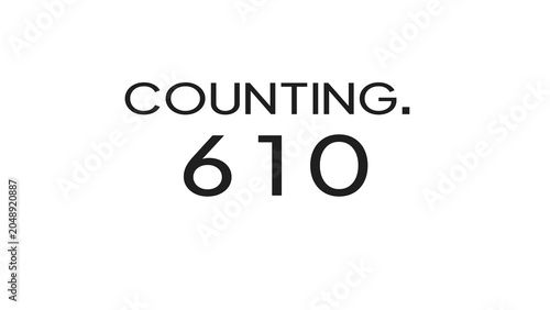 Business counting number text illustration. Increase counting money text.