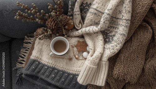 Nordic decor featuring coff...