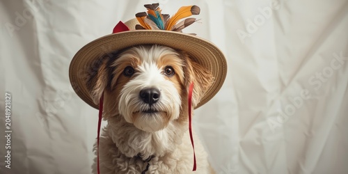 Lively sheepdog sporting a ...