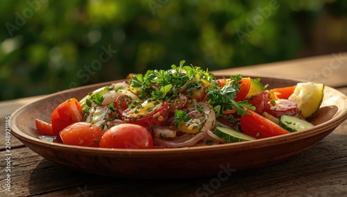 Summer harvest vegetable sa...