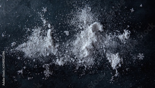 Variety of white powders in...