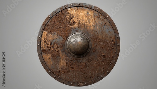 Shield showcasing heavy rus...