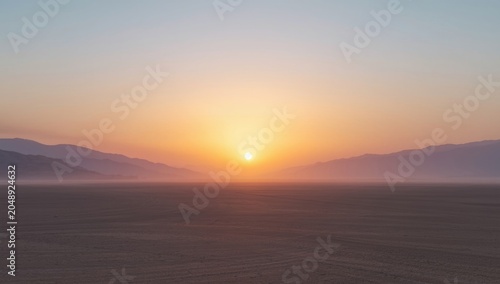 Tranquil Sunset Glow Over a...