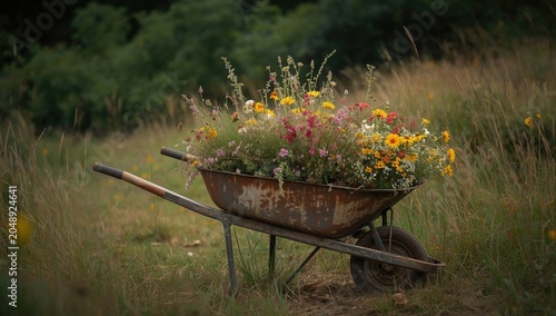 Timeless wheelbarrow packed...