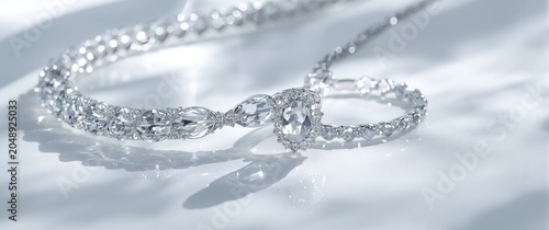 Glistening crystal jewelry ...