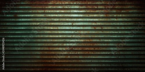 Horizontal grooved metal te...