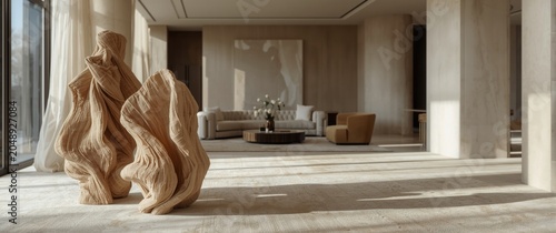 Modern decor highlighted by...
