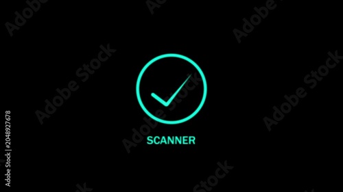 Futuristic Holographic Scanner U I Neon Glow Technology Interface neon scanner futuristic scanner digital scanner
