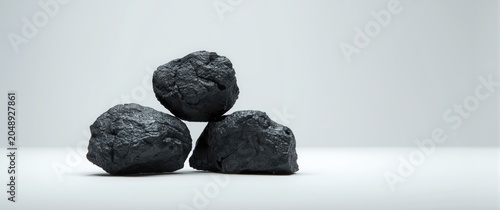 Set of three coal pieces di...
