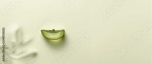 Isolated Aloe Vera slices o...