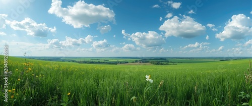 Wide countryside panorama f...