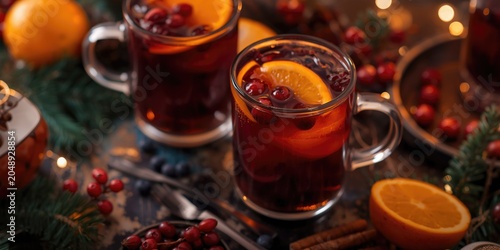 Vibrant holiday mulled wine...
