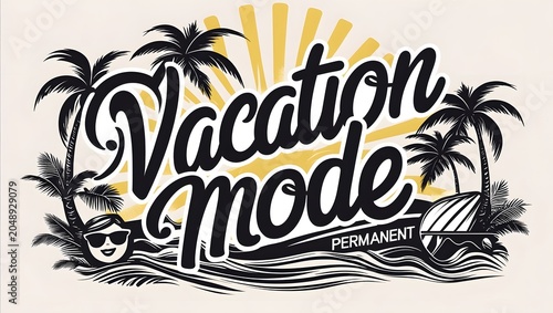 Trendy Tropical Vacation Quote SVG Design Featuring Sunglasses, Sunshine and Beach Vibes